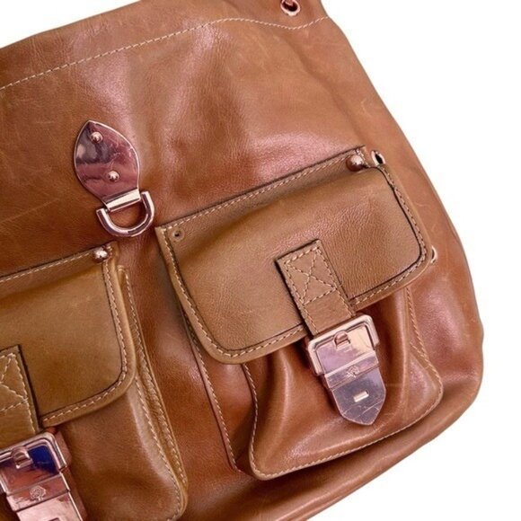 Mulberry Tillie Leather Tote Bag Oak Rose Gold Hardware Roomy Classic - Picture 6 of 17